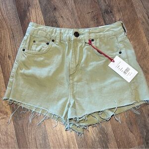 Urban Outfitters BDG High Rise Cheeky Frayed Distressed Denim Shorts 26 Festival
